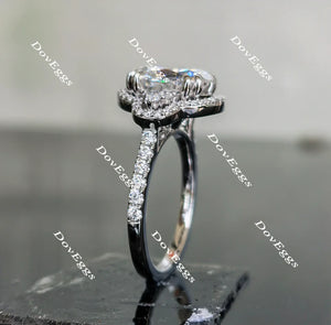 DovEggs bezel floral engagement ring semi-mount only(Exclusively to DovEggs Stones)