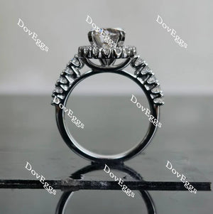 DovEggs halo engagement ring semi-mount only(Exclusively to DovEggs Stones)