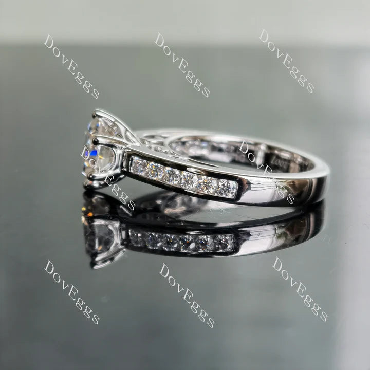 DovEggs half eternity channel set engagement ring only semi-mount only(Exclusively to DovEggs Stones)