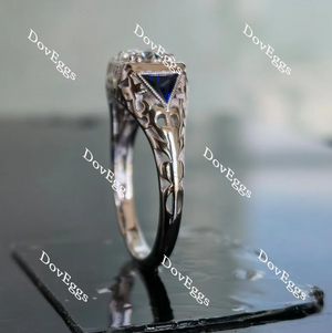 Doveggs side stones engagement ring semi-mount only(Exclusively to DovEggs Stones)