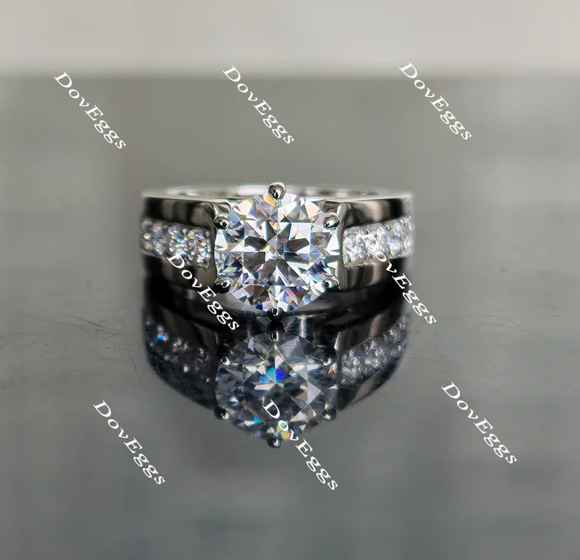 Doveggs channel set engagement ring only semi-mount only(Exclusively to DovEggs Stones)