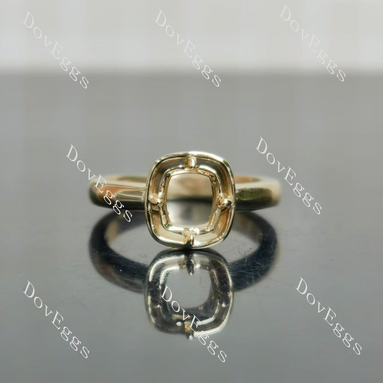 Doveggs solitaire engagement ring only semi-mount only(Exclusively to DovEggs Stones)