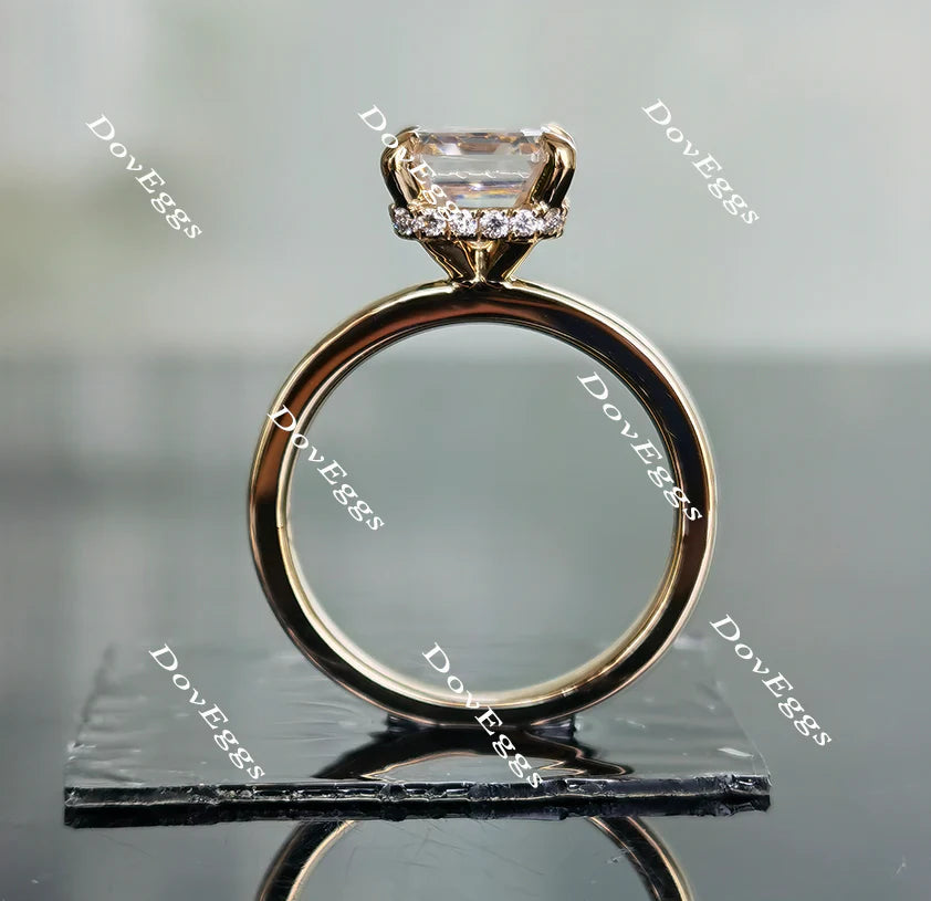 Doveggs hidden halo engagement ring semi-mount only(Exclusively to DovEggs Stones)