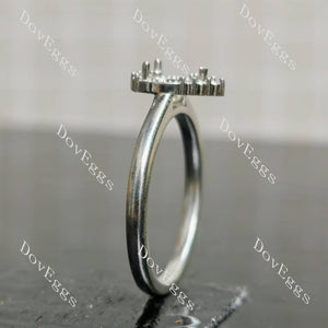 Doveggs art deco engagement ring only semi-mount only(Exclusively to DovEggs Stones)