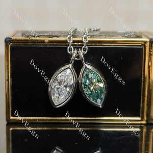 Doveggs Leaf marquise bezel pendant necklace (pendant only)