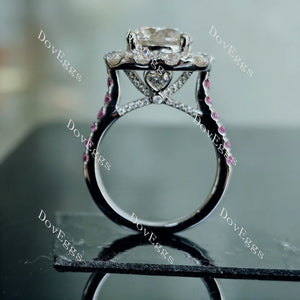 DovEggs pave halo engagement ring semi-mount only(Exclusively to DovEggs Stones)