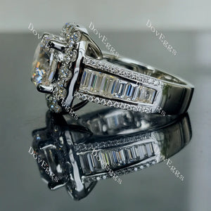 DovEggs halo channel set engagement ring semi-mount only(Exclusively to DovEggs Stones)