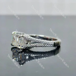 Doveggs split shanks pave engagement ring semi-mount only(Exclusively to DovEggs Stones)