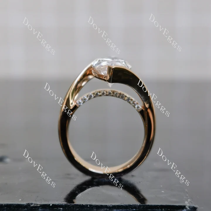 Doveggs pave engagement ring semi-mount only(Exclusively to DovEggs Stones)