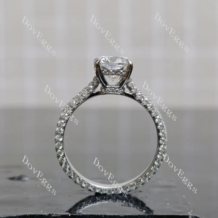 Doveggs pave engagement ring semi-mount only(Exclusively to DovEggs Stones)