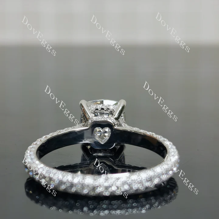 Doveggs pave engagement ring semi-mount only(Exclusively to DovEggs Stones)