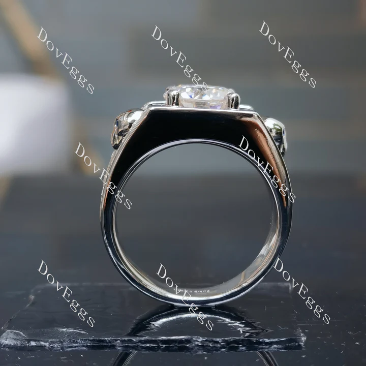 Debbie's Man pave engagement ring semi-mount only(Exclusively to DovEggs Stones)