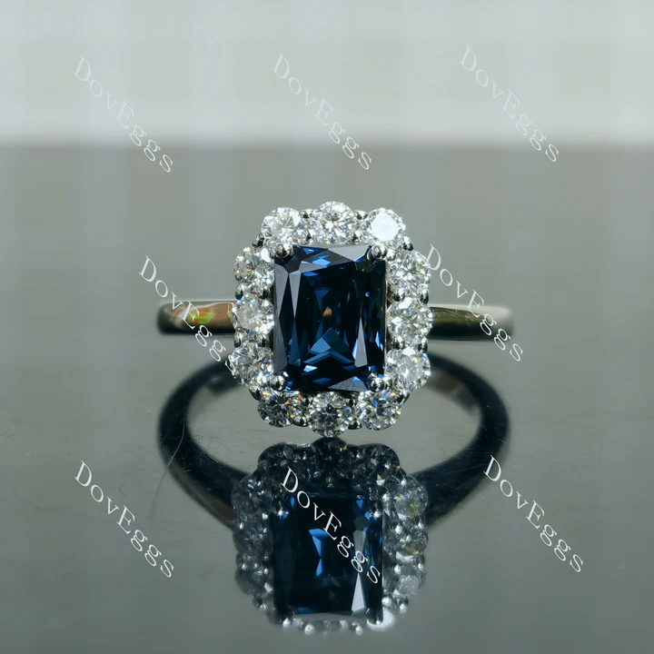 Doveggs halo art deco engagement ring semi-mount only(Exclusively to DovEggs Stones)