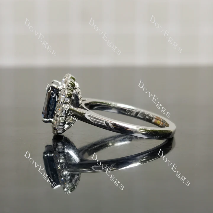 Doveggs halo art deco engagement ring semi-mount only(Exclusively to DovEggs Stones)