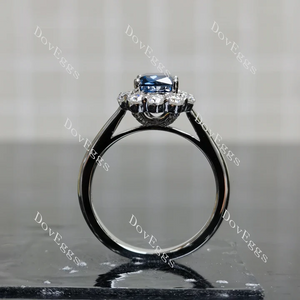 Doveggs halo art deco engagement ring semi-mount only(Exclusively to DovEggs Stones)