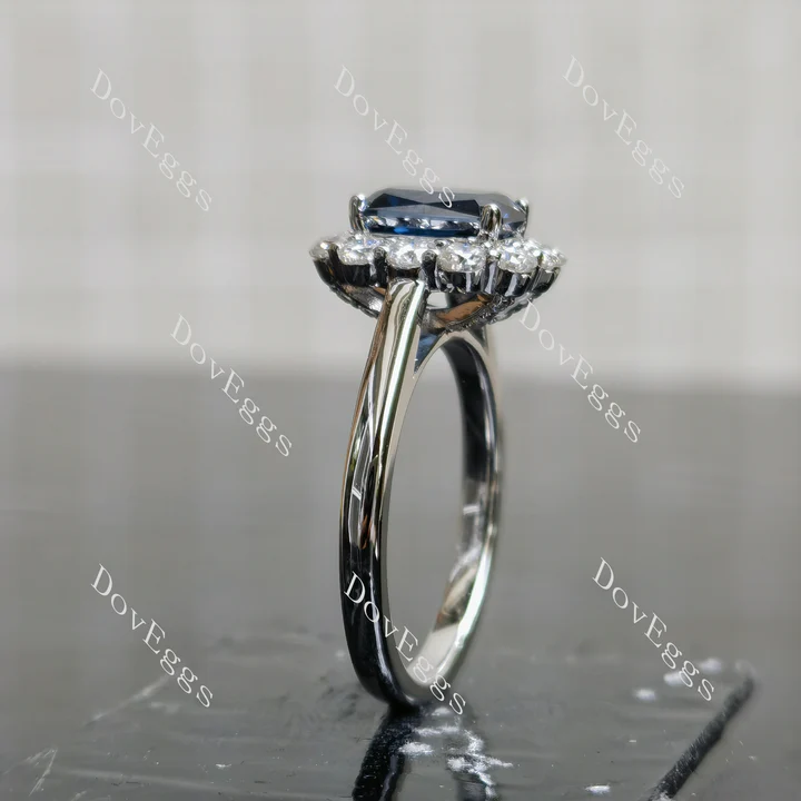 Doveggs halo art deco engagement ring semi-mount only(Exclusively to DovEggs Stones)