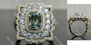 Doveggs halo vintage art deco engagement ring semi-mount only(Exclusively to DovEggs Stones)