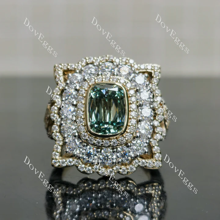 Doveggs halo vintage art deco engagement ring semi-mount only(Exclusively to DovEggs Stones)