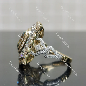 Doveggs halo vintage art deco engagement ring semi-mount only(Exclusively to DovEggs Stones)