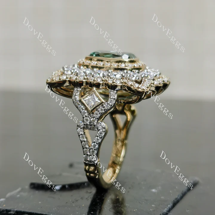 Doveggs halo vintage art deco engagement ring semi-mount only(Exclusively to DovEggs Stones)