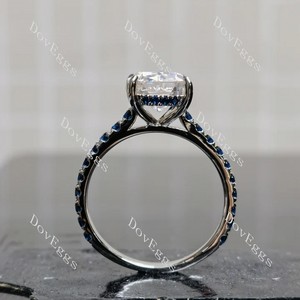 Doveggs pave 3/4 eternity engagement ring semi-mount only(Exclusively to DovEggs Stones)