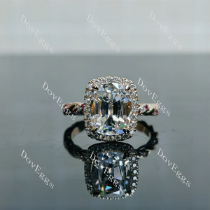 Doveggs pave halo engagement ring semi-mount only(Exclusively to DovEggs Stones)