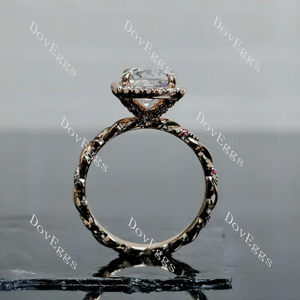 Doveggs pave halo engagement ring semi-mount only(Exclusively to DovEggs Stones)