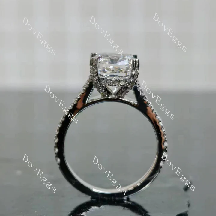 Doveggs pave split shanks engagement ring semi-mount only(Exclusively to DovEggs Stones)