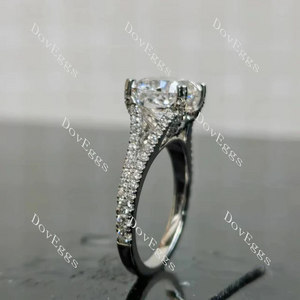 Doveggs pave split shanks engagement ring semi-mount only(Exclusively to DovEggs Stones)