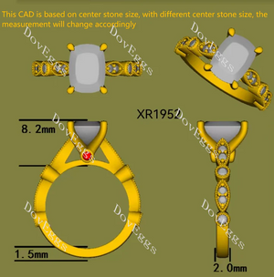 Doveggs pave engagement ring semi-mount only(Exclusively to DovEggs Stones)