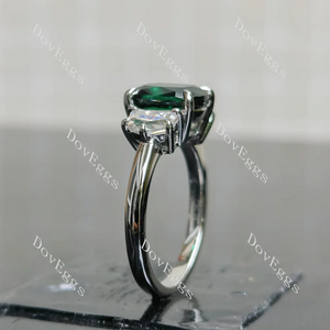 Doveggs three stones engagement ring semi-mount only(Exclusively to DovEggs Stones)