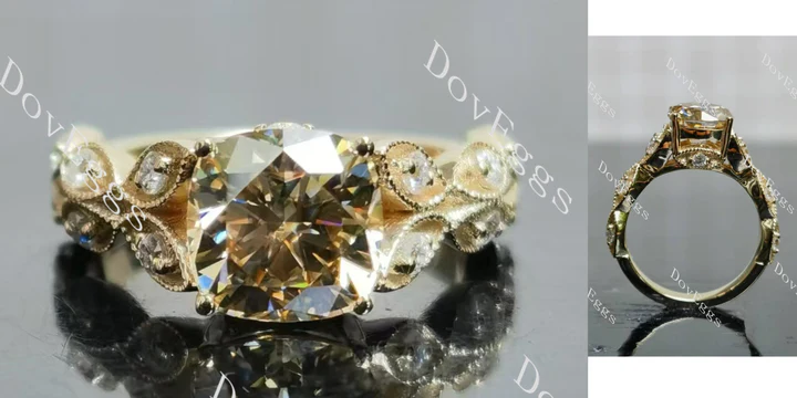 Doveggs vintage engagement ring semi-mount only(Exclusively to DovEggs Stones)