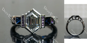 Doveggs channel bezel engagement ring semi-mount only(Exclusively to DovEggs Stones)