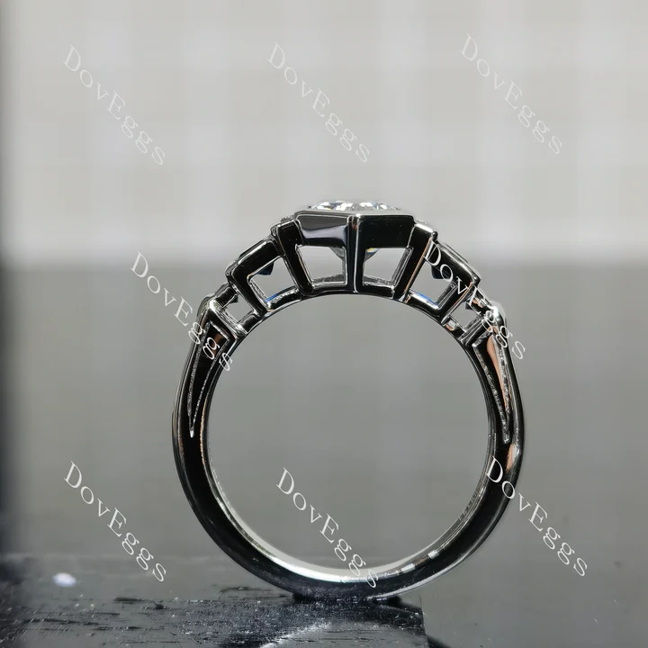 Doveggs channel bezel engagement ring semi-mount only(Exclusively to DovEggs Stones)