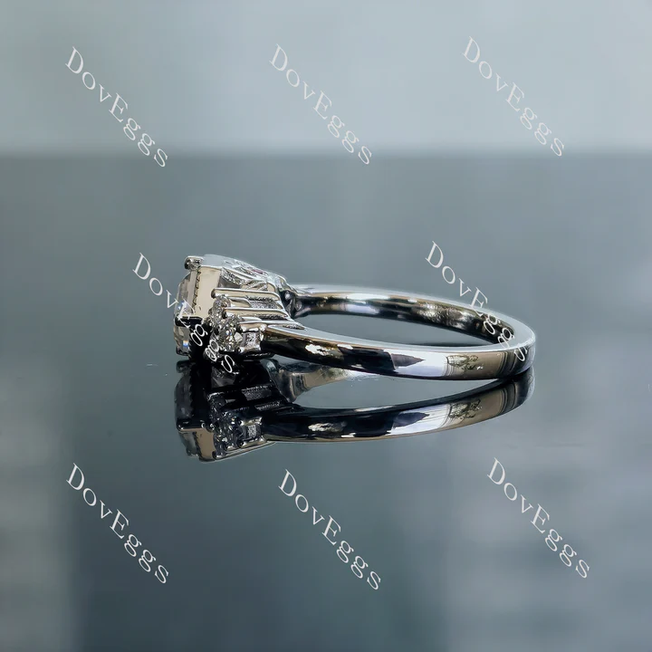 Doveggs side stones engagement ring semi-mount only(Exclusively to DovEggs Stones)