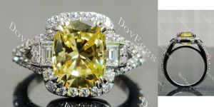 Doveggs halo split shanks engagement ring semi-mount only(Exclusively to DovEggs Stones)