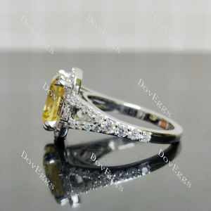 Doveggs halo split shanks engagement ring semi-mount only(Exclusively to DovEggs Stones)