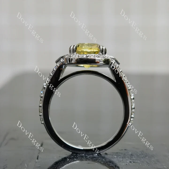 Doveggs halo split shanks engagement ring semi-mount only(Exclusively to DovEggs Stones)