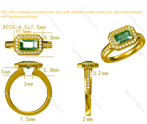 Doveggs halo engagement ring semi-mount only(Exclusively to DovEggs Stones)