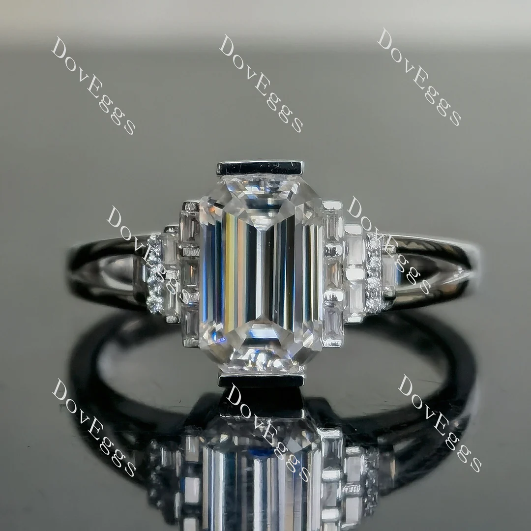 Doveggs side stones engagement ring semi-mount only(Exclusively to DovEggs Stones)