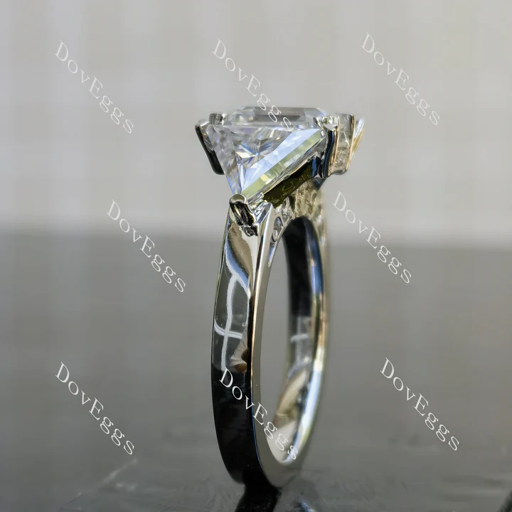 Doveggs three-stone engagement ring semi-mount only(Exclusively to DovEggs Stones)