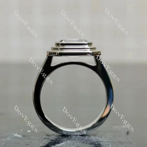 Doveggs bezel solitaire engagement ring semi-mount only(Exclusively to DovEggs Stones)