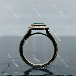 Doveggs halo half eternity engagement ring semi-mount only(Exclusively to DovEggs Stones)