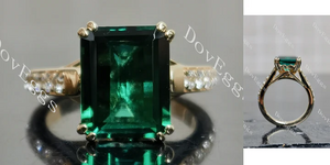 Doveggs pave vintage eternity engagement ring semi-mount only(Exclusively to DovEggs Stones)