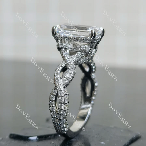 Doveggs pave split shanks eternity engagement ring semi-mount only(Exclusively to DovEggs Stones)