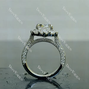 Doveggs pave floral eternity engagement ring semi-mount only(Exclusively to DovEggs Stones)