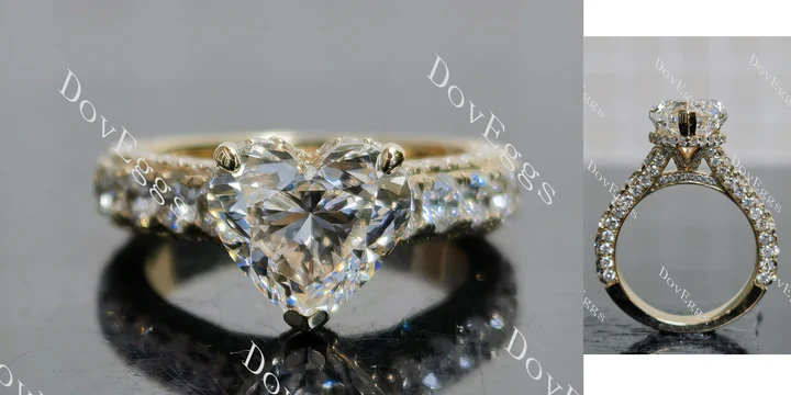 Doveggs vintage pave engagement ring semi-mount only(Exclusively to DovEggs Stones)