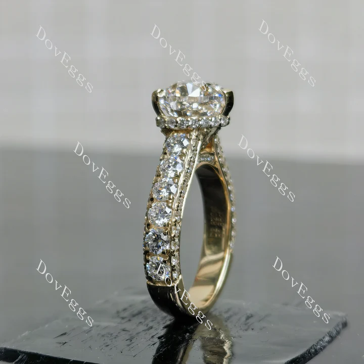 Doveggs vintage pave engagement ring semi-mount only(Exclusively to DovEggs Stones)