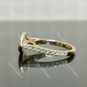 Doveggs halo vintage engagement ring semi-mount only(Exclusively to DovEggs Stones)