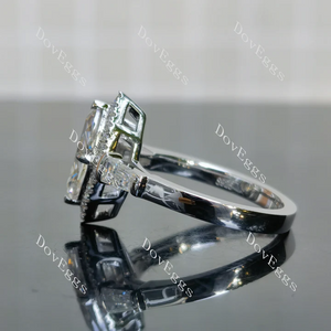 Doveggs halo side stones engagement ring semi-mount only(Exclusively to DovEggs Stones)